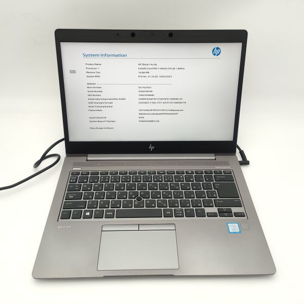 ★訳あり★ HP ZBook 14u G6 [Core i7 8565U 16GB なし 14 -] 中古 ノートパソコン (4218)_画像3