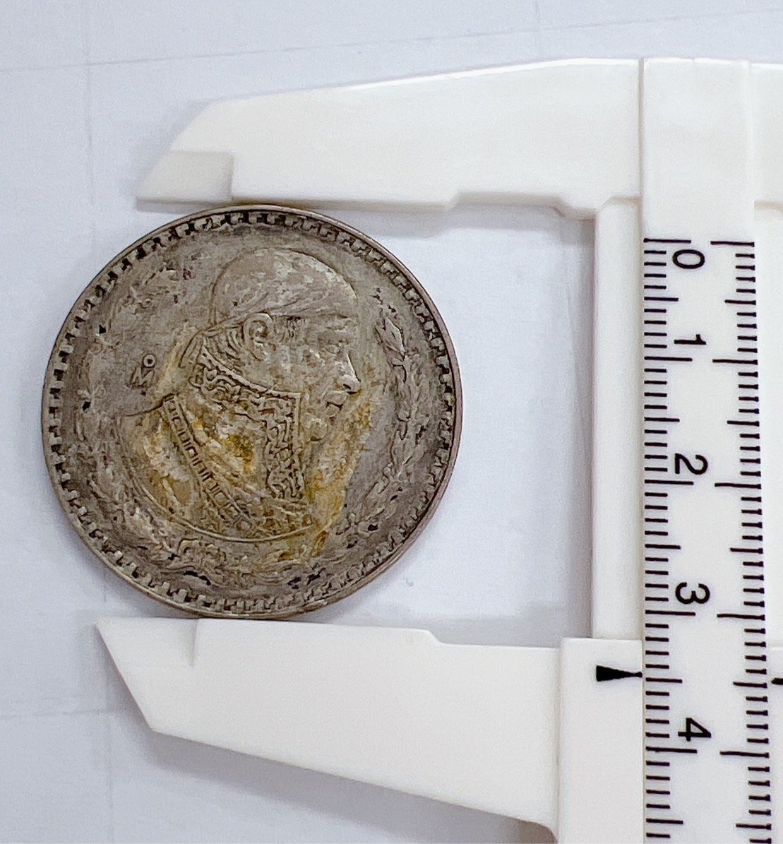 【銀貨】MEXICO メキシコ 1ペソ 16.06ｇ 比重8.87 保証 1966年 貨幣 硬貨 外国銭 現状品【AJ074】_画像3