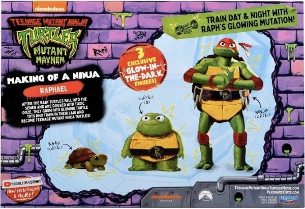 限定 プレイメイツ ミュータントタートルズ ミュータントパニック ラファエロ フィギュア Playmates TMNT タートルズ 蓄光 GID ミューパニ_画像2