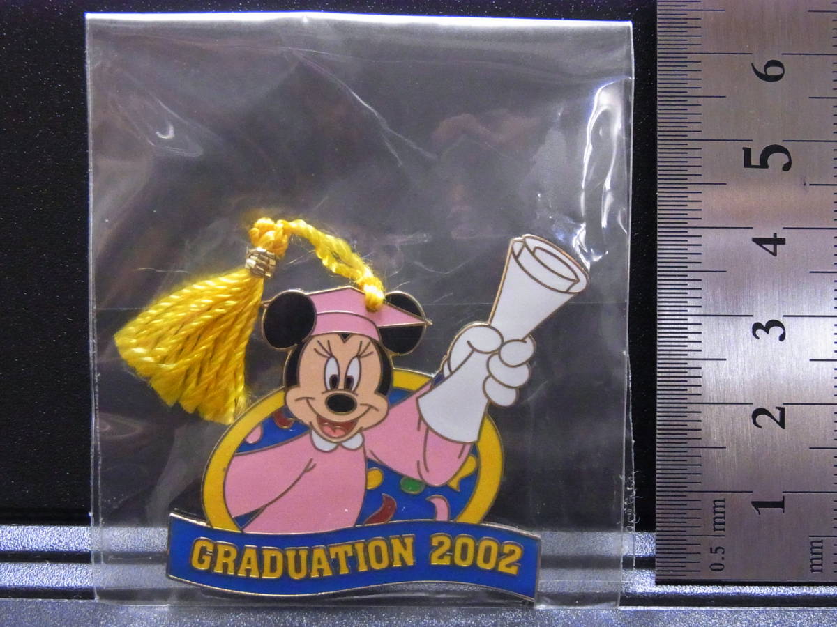 海外ディズニー 限定 5000個 ミニー graduation 2002 global pin series ピンバッジ disney_画像1