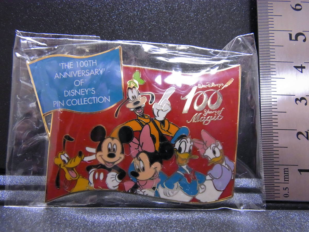 海外ディズニー 限定 1000個 ミッキー ミニー ドナルド グーフィー プルート The 100th anniversary pin collection ピンバッジ Disney_画像1