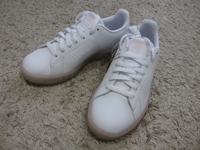  Adidas adidas sneakers Advan coat LEA eko W 24 centimeter size largish / 24cm 24 shoes white woman lady's shoes lovely 