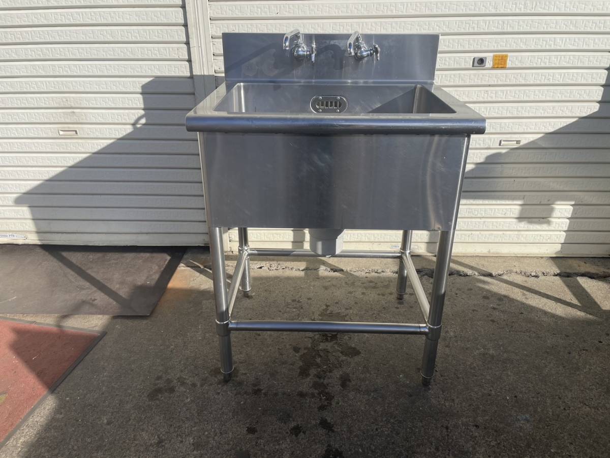 ヒグチ製・1槽シンク・流し台・W73cm・業務用・中古品・147309 ヒグチ製・1槽シンク・流し台・W73cm・業務用・中古品・147309