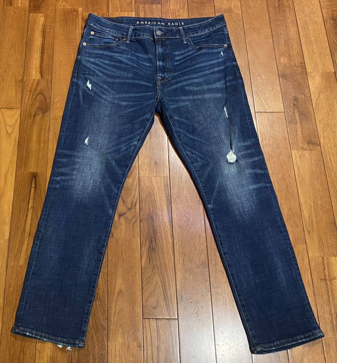 ■AMERICAN EAGLE OUTFITTERS■アメリカンイーグルのストレッチデニム(ジーンズ)■SLIM STRAIGHT・W36_画像1