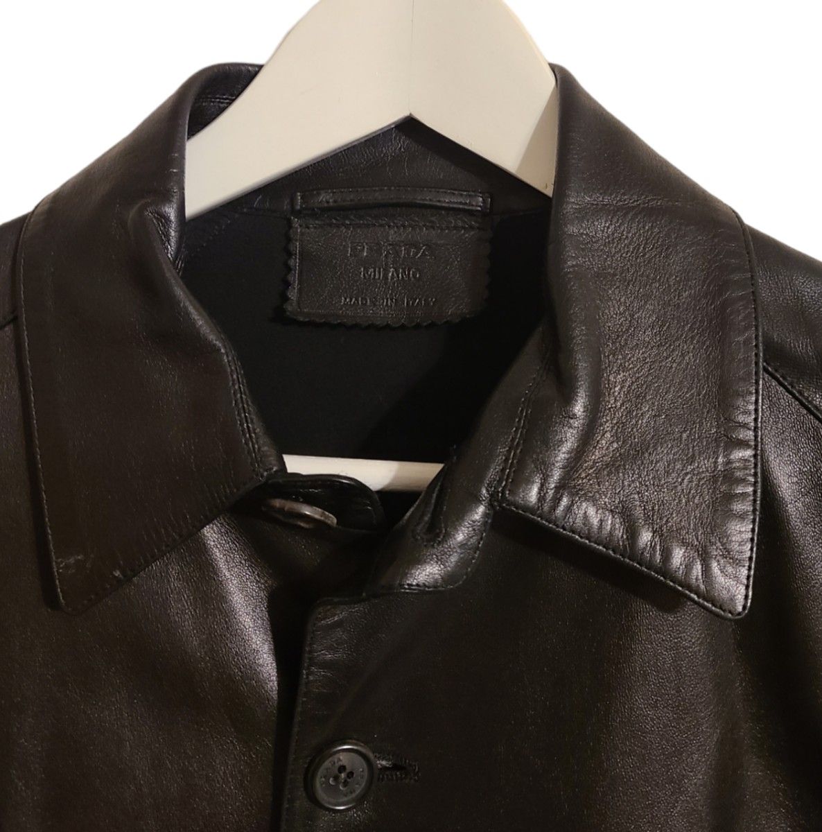 PRADA プラダ レザージャケット Colorブラック size44|Yahoo PRADA プラダ レザージャケット Colorブラック size44|Yahoo