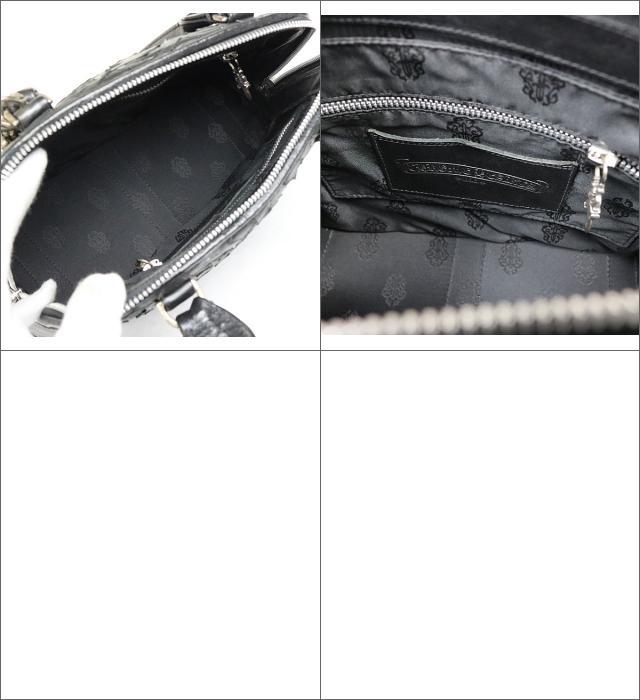 Гиндза магазин Chrome Hearts CH плюс patch очарование имеется slauchi- сумка кожа SV925 чёрный 