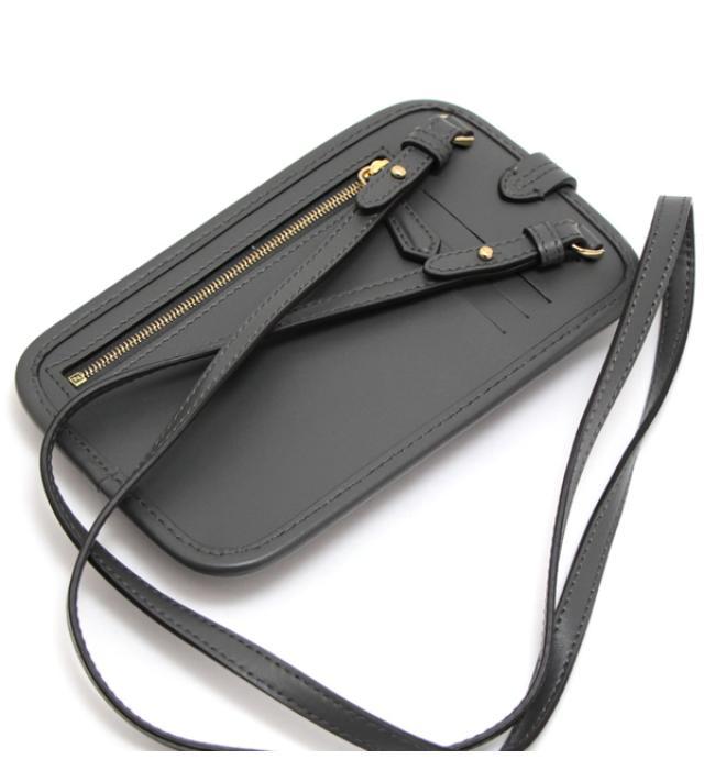  ultimate beautiful goods Fendi FENDI Zucca pattern phone pouch smartphone case shoulder bag suede leather gray 7AS131