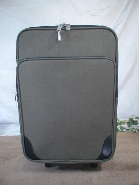 4673　深緑　鍵付　スーツケース　キャリケース　旅行用　ビジネストラベルバック_画像1