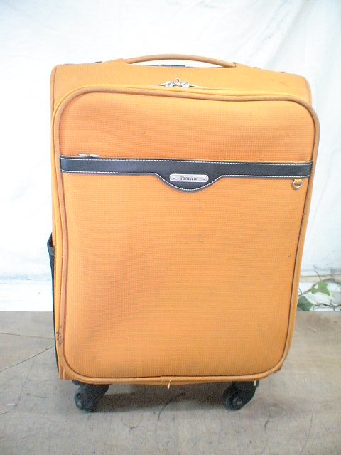 4854　Panviene　オレンジ　鍵付　スーツケース　キャリケース　旅行用　ビジネストラベルバック_画像1