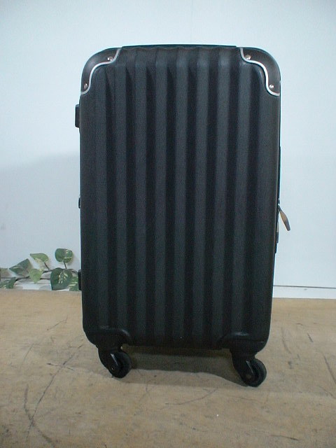 4836　黒　TSAロック付　鍵付　スーツケース　キャリケース　旅行用　ビジネストラベルバック_画像1