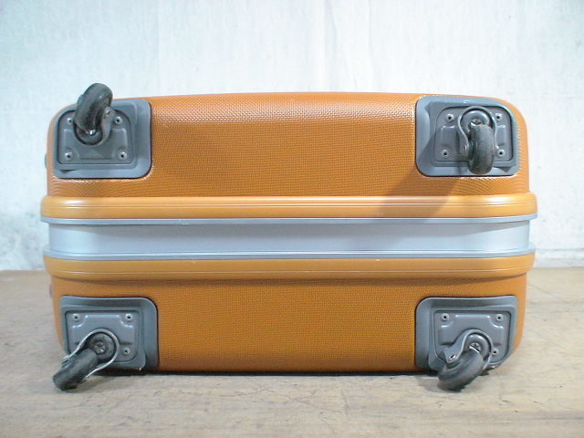 4866　VIA STROZZI　オレンジ　鍵付　スーツケース　キャリケース　旅行用　ビジネストラベルバック_画像5