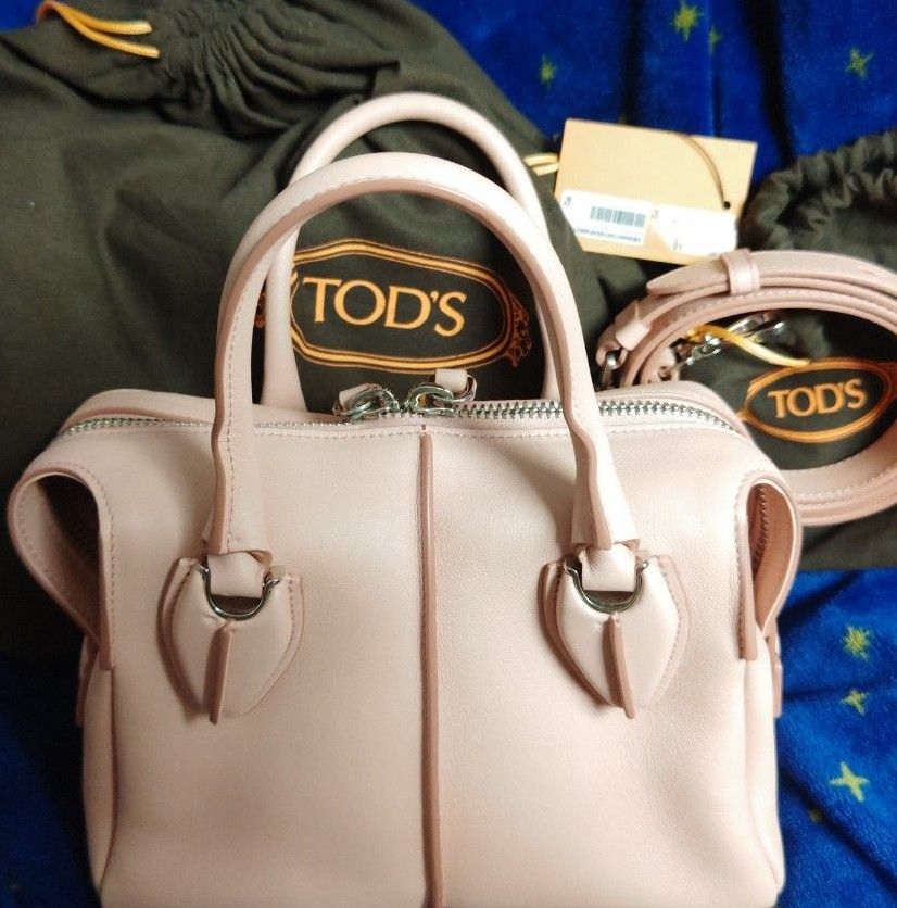 TOD'S トッズ　D-styling dスタイリング　2way レザーハンドバッグ  ハンドバッグ  バッグ　ピンク　本革　