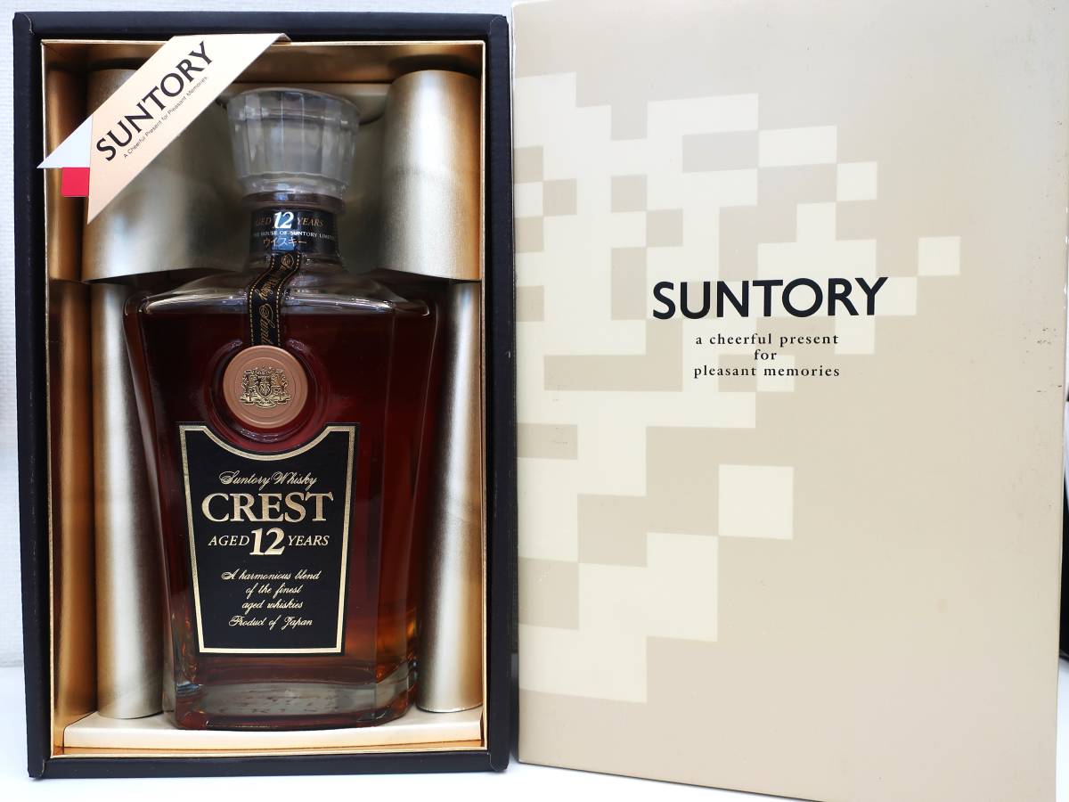 1円～【未開栓】SUNTORY CREST 12年 サントリー クレスト ウイスキー ジャパニーズ 700ml 43％【富】_画像1