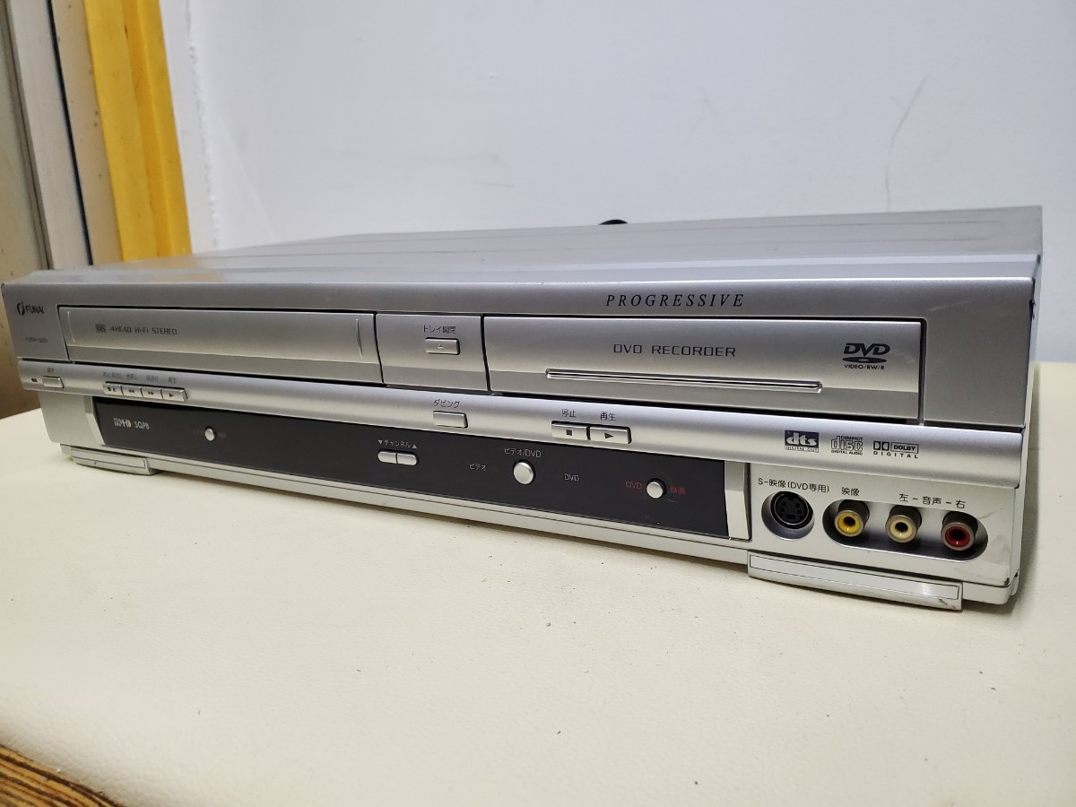 使用少ない美品/整備済み/VHS DVD再生動作確認 船井電機 FUNAI VHS/DVDレコーダー FDRW-1000V_画像1