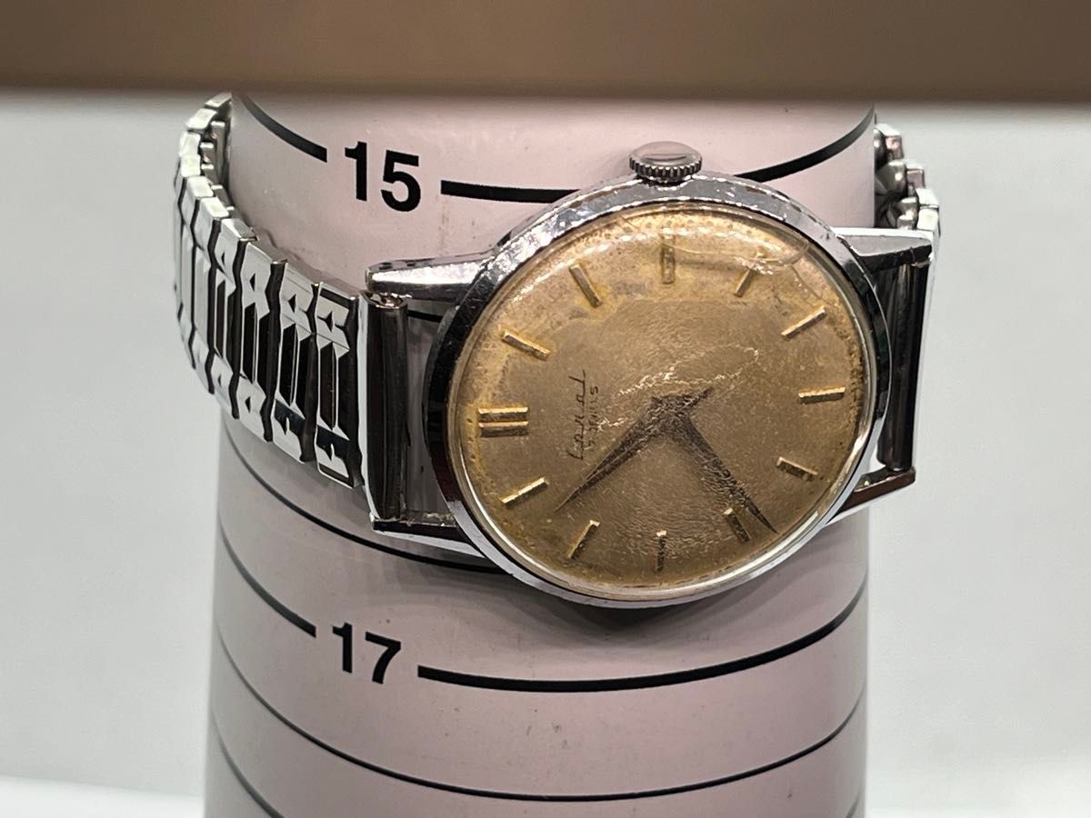 スイス製 コーラル/Coral 手巻きアンティークメンズ腕時計