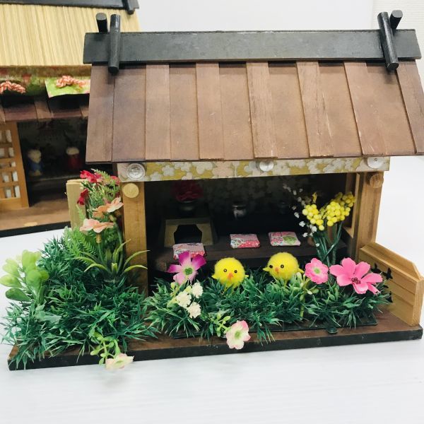 【ジオラマセット】昭和の情景 ミニチュア 撮影小道具 団子屋 お花屋 ディスプレイ 玩具 模型 ハンドメイド ドールハウス 再出品_画像4