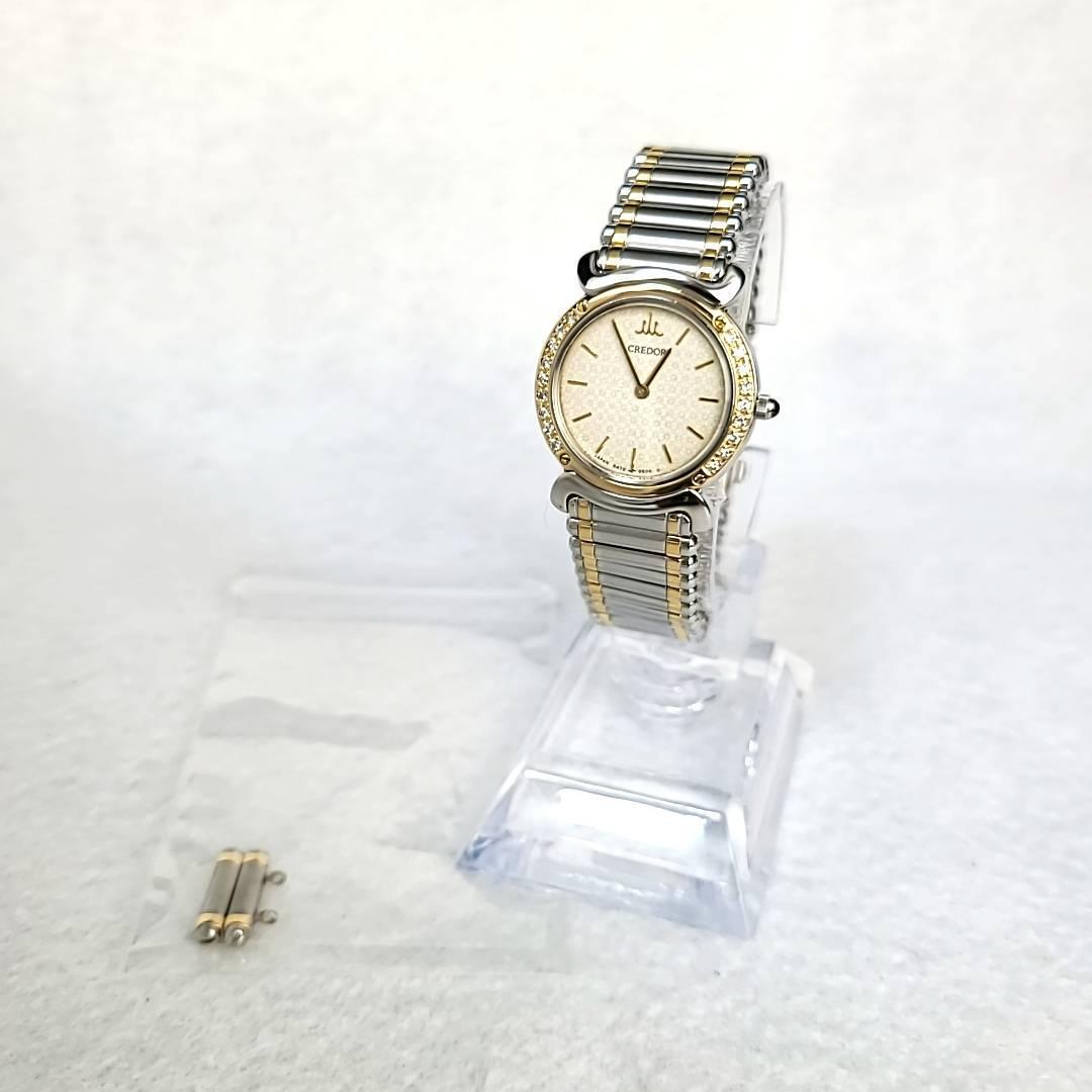 研磨済ほぼ新品】セイコー SEIKO クレドール K18 ダイヤベゼル 研磨済ほぼ新品】セイコー SEIKO クレドール K18 ダイヤベゼル