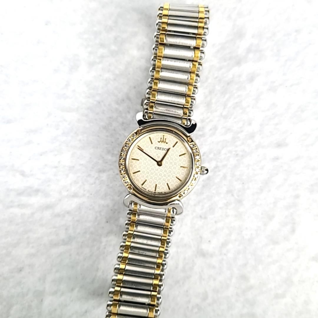 研磨済ほぼ新品】セイコー SEIKO クレドール K18 ダイヤベゼル 研磨済ほぼ新品】セイコー SEIKO クレドール K18 ダイヤベゼル