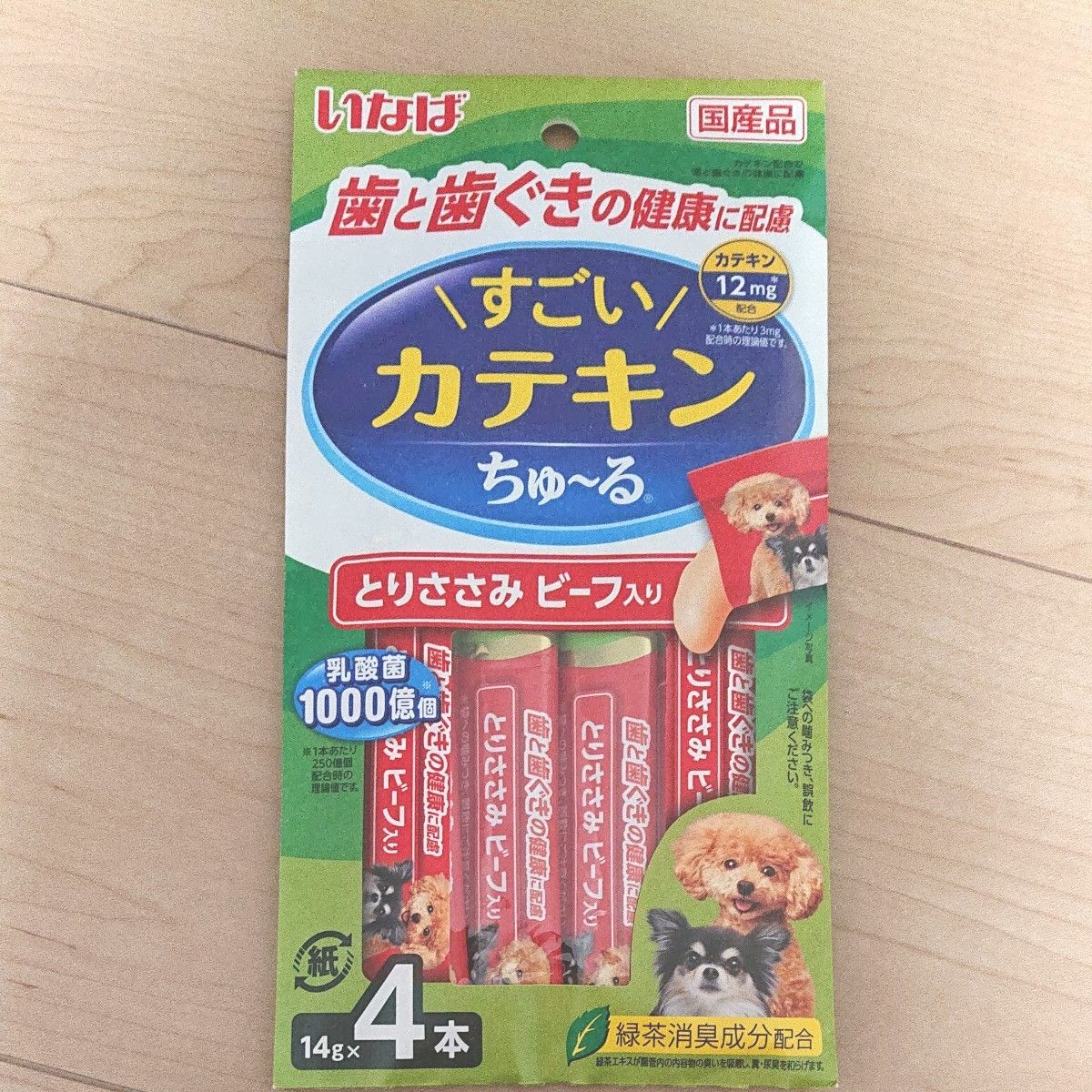 いなば すごいカテキンちゅ～る とりささみ ビーフ入り 歯と歯ぐきの健康　お腹の健康　関節　骨　お腹　皮膚の健康に配慮　10袋