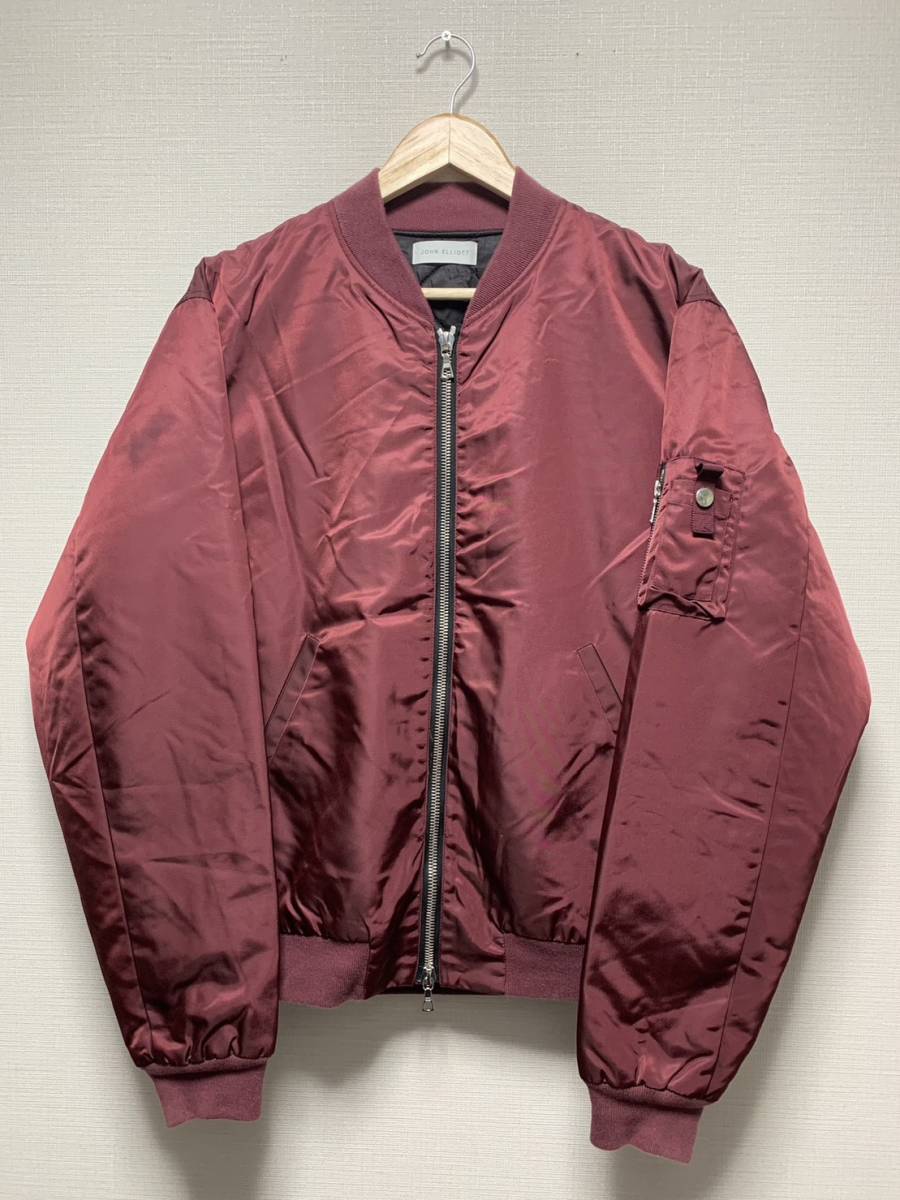 [JOHN ELLIOTT] 定価64,900 MA-1 BOGOTA BOMBER JACKET オーバーサイズ フライトボンバージャケット 中綿 2620400105 ジョンエリオット