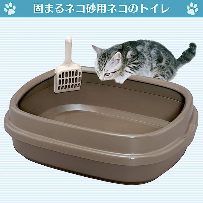 アイリスオーヤマ 猫 トイレ ネコのトイレ スコップ付き ブラウン_画像2