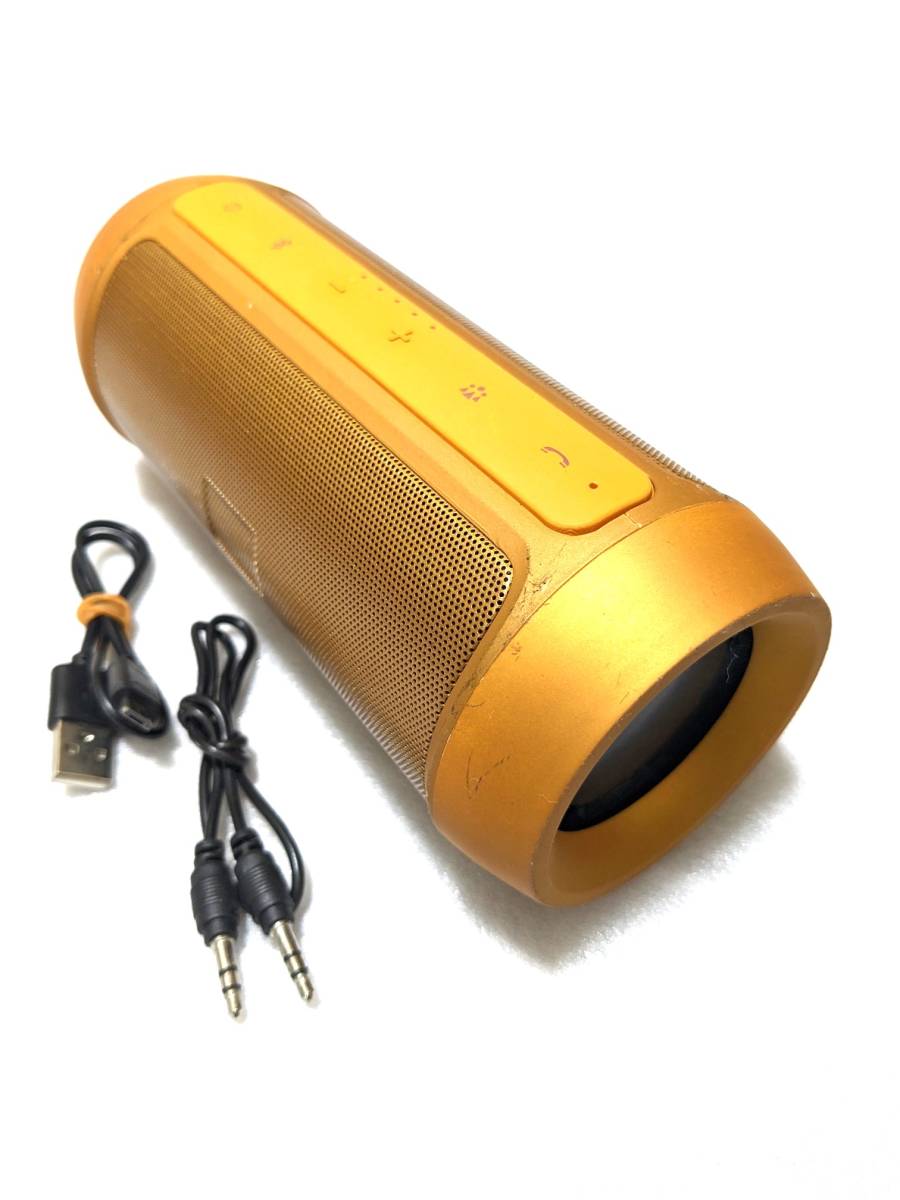  used free shipping Bluetooth Bluetooth speaker large volume 15W woofer wireless telephone call hands free portable stereo orange 