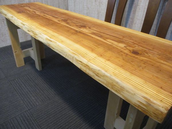 G064　杉　スギ　一枚板　テーブル　カウンター　棚　椅子　ベンチ　板　天板　ダイニング　座卓　ローテーブル　一枚板テーブル_画像4