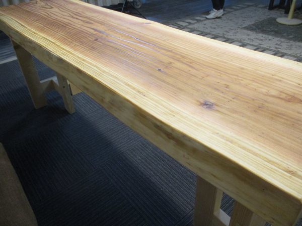 G069　杉　スギ　一枚板　テーブル　カウンター　棚　椅子　ベンチ　板　天板　ダイニング　座卓　ローテーブル　一枚板テーブル_画像9
