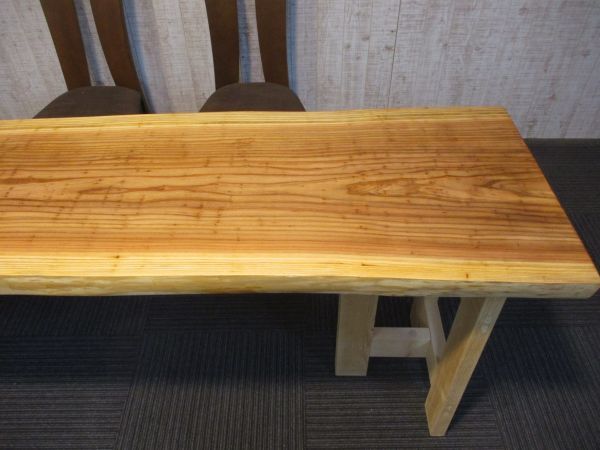 G069 杉 スギ 一枚板 テーブル カウンター 棚 椅子 ベンチ 板 天板 ダイニング 座卓 ローテーブル 一枚板テーブルの画像3