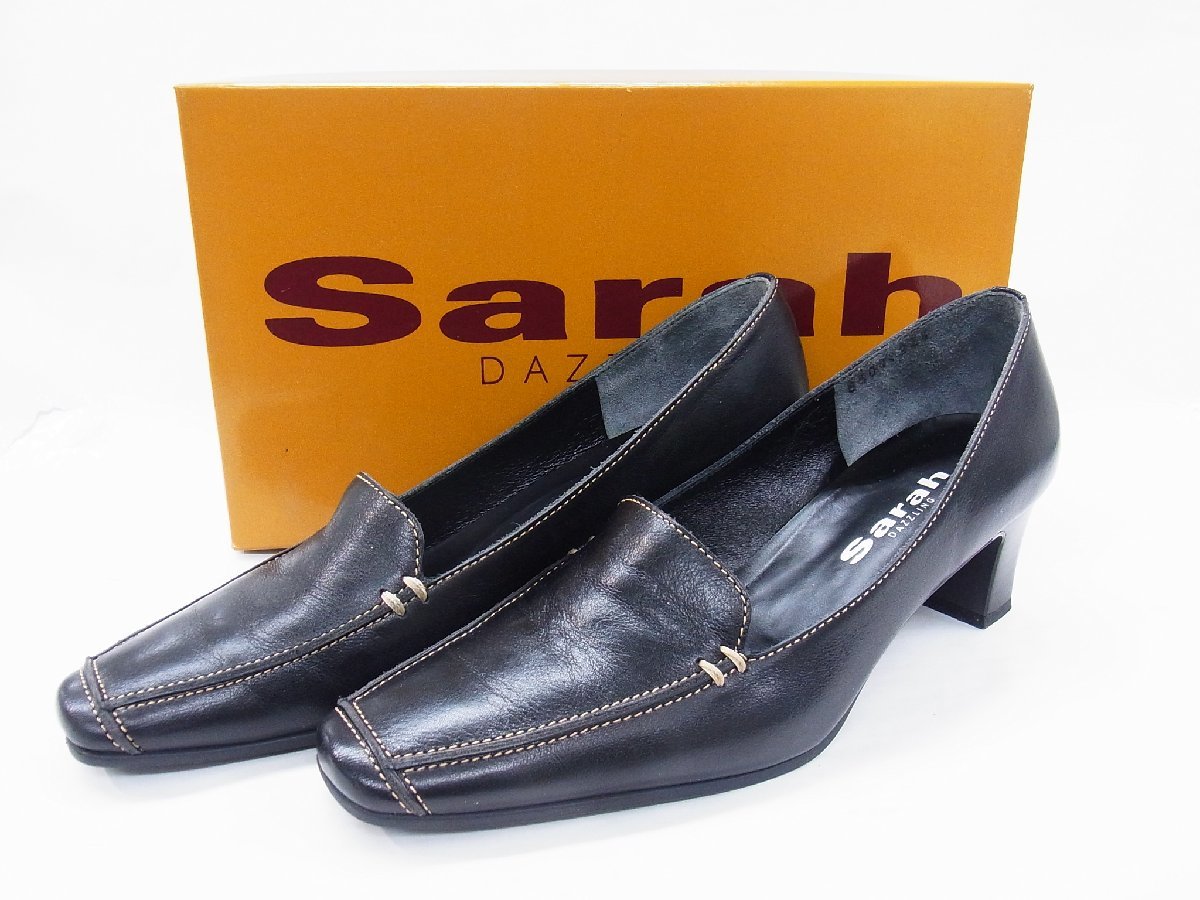 ■Sarah/サラ■　ヒール　パンプス　　黒　22 1/2 EE 　■ USED_画像1