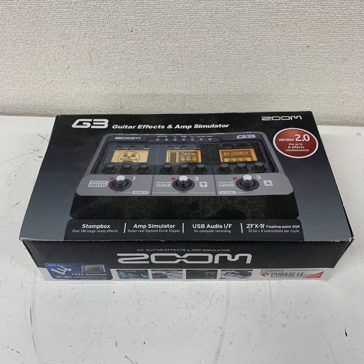 【B-2】 ZOOM G3 マルチエフェクター 動作確認済 元箱付 付属品付 ズーム 中古品 1345-29_画像2