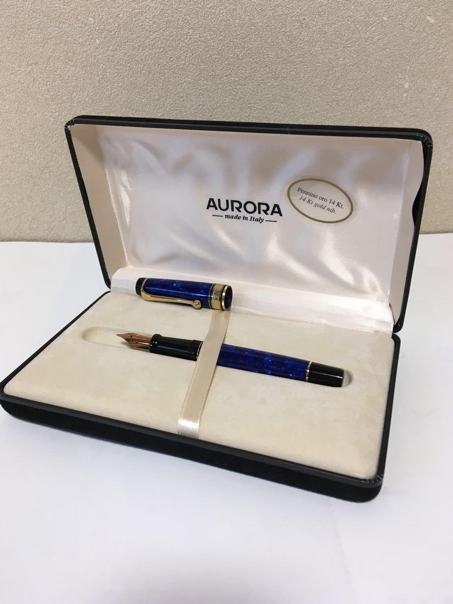  unused *AURORA Aurora Optima fountain pen blue *