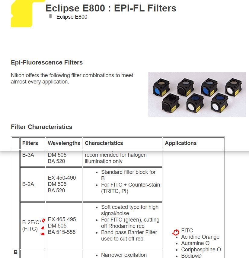 蛍光顕微鏡用フィルターキューブ　Nikon Microscope Fluorescent Filter Cube for ECLIPSE E400, E600, E800 , E1000_画像7