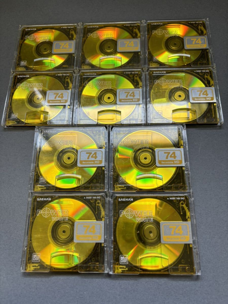MD ミニディスク minidisc 中古 初期化済 SAEHAN POWER WAVE 74 イエロー 10枚セットの画像1
