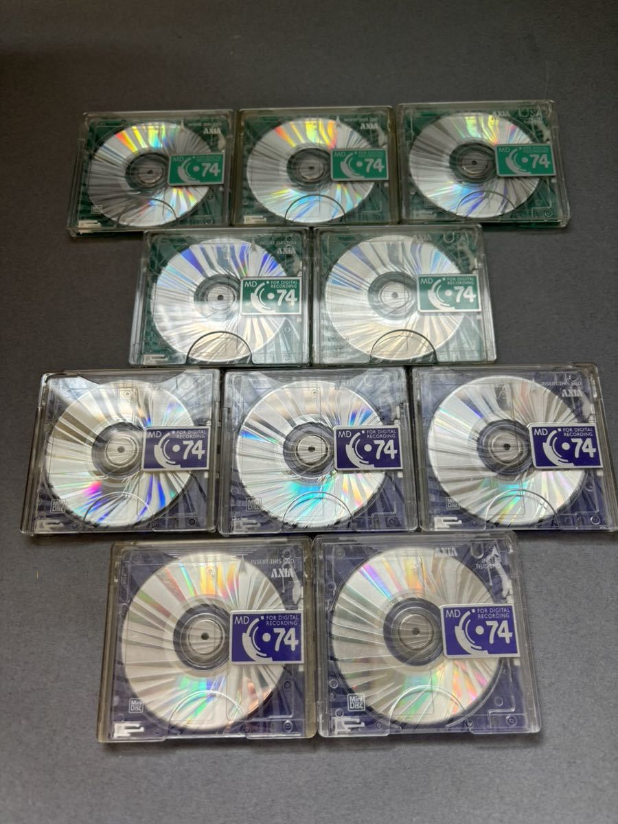 MD ミニディスク minidisc 中古 初期化済 アクシア AXIA 74 10枚セット_画像1