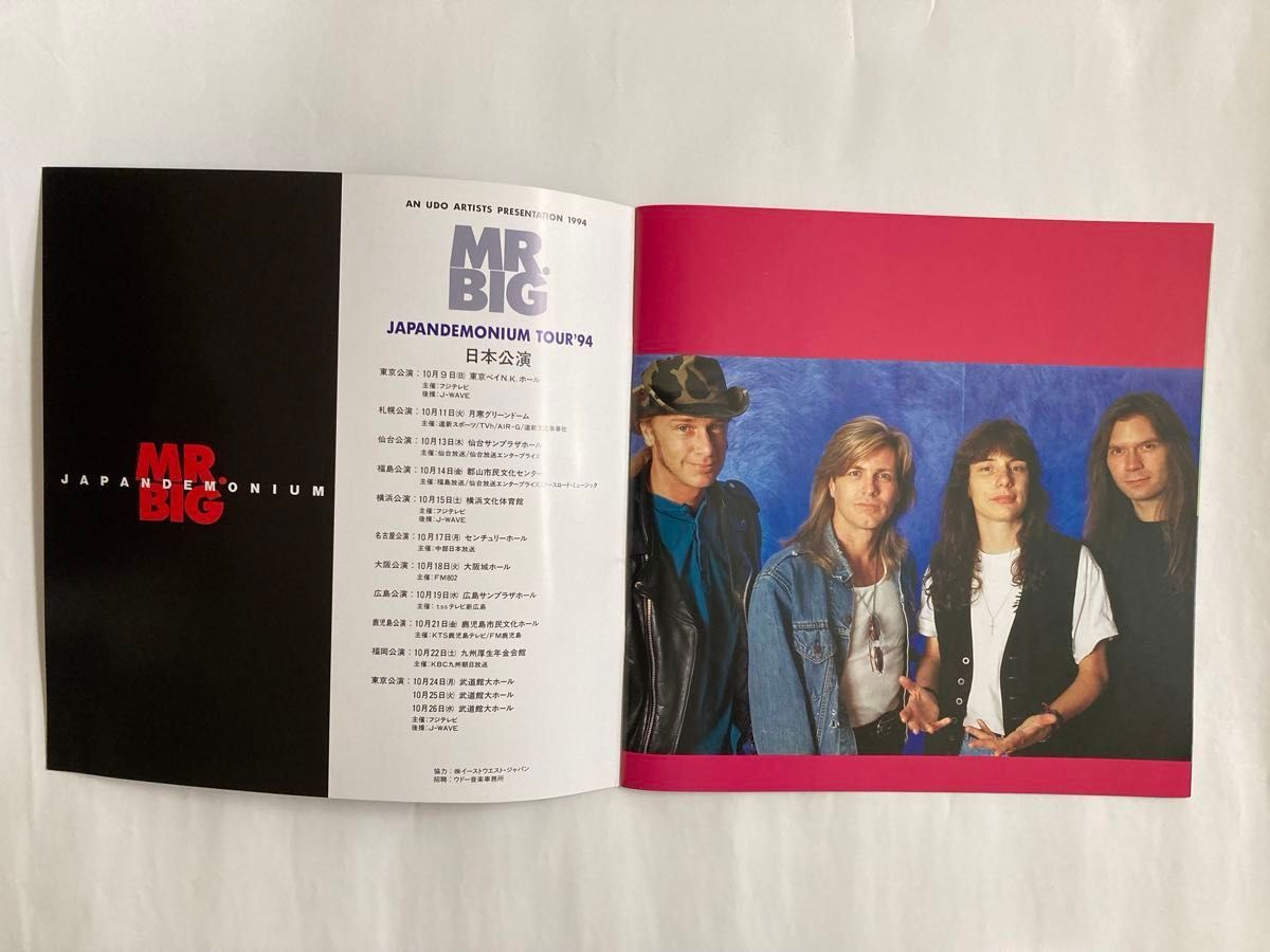 MR BIG JAPANDEMONIUM 94年 ツアーパンフ ミスタービッグ 日本 MR BIG JAPANDEMONIUM 94年 ツアーパンフ ミスタービッグ 日本
