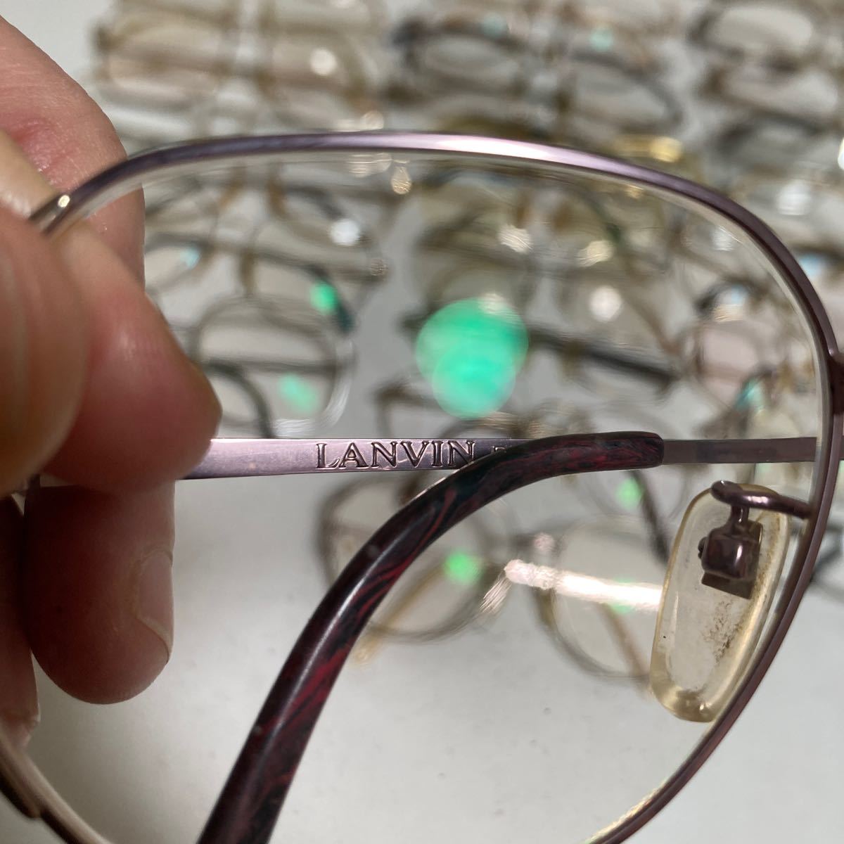 メガまとめ売り23本 サングラス 眼鏡 老眼鏡 フレーム めがね 度レンズ有/無 金属フレーム ランバン ミラショーン チタン ブランド _画像6