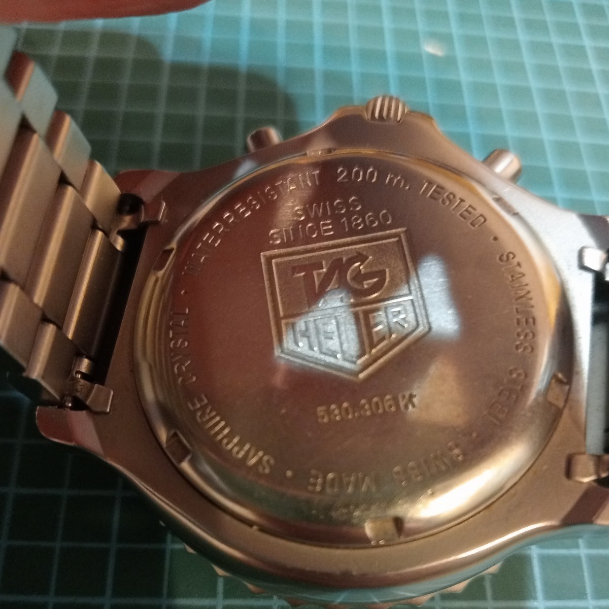 TAG Heuer タグホイヤー パイロット クロノグラフ 航空計算尺 クォーツ 530.306K メンズ腕時計 稼働品_画像4