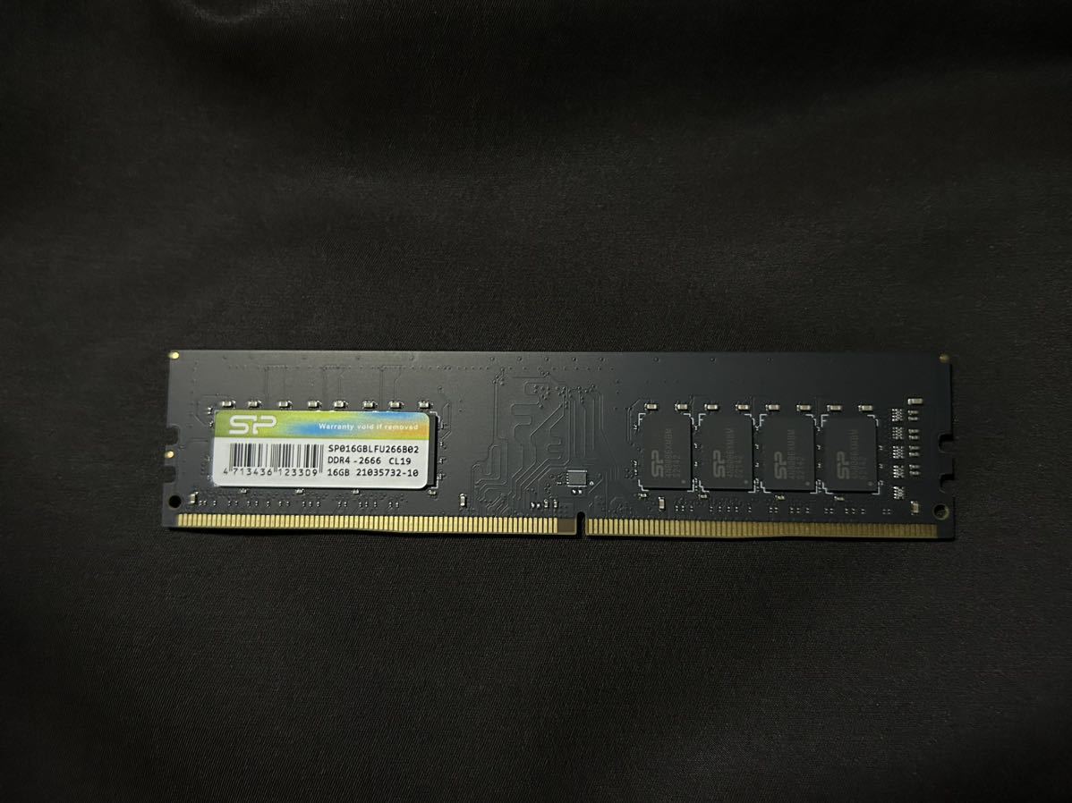 シリコンパワー デスクトップPC用メモリ DDR4-2666 (PC4-21300) 16GB×1枚 288Pin 1.2V CL19_画像1