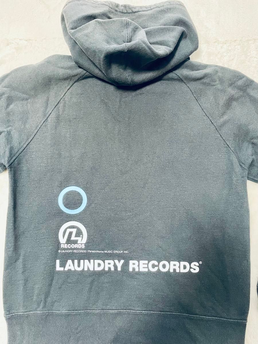 LAUNDRY ランドリー リバーシブル パーカー フーディー 墨黒 サイズS相当