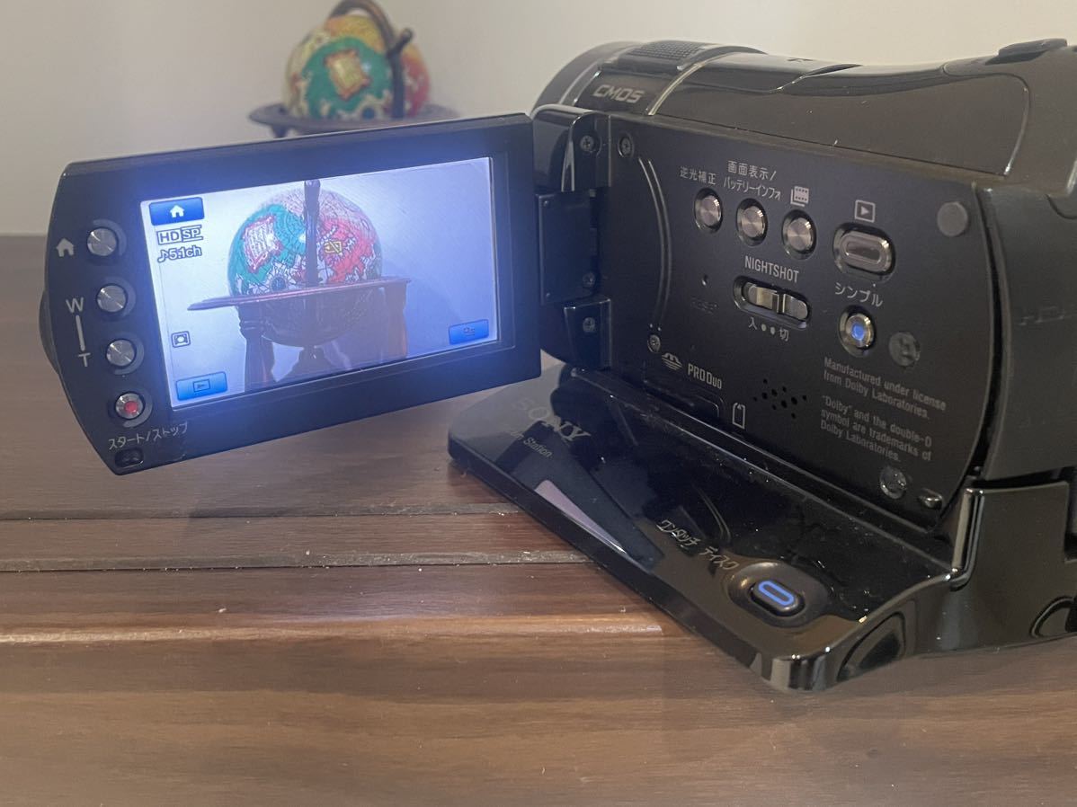 【通電OK】ソニー SONY フルハイビジョンビデオカメラ Handycam HDR-CX7 バッテリー2つ付属 充電器 ケーブル 付き バッテリ劣化 現状品の画像2