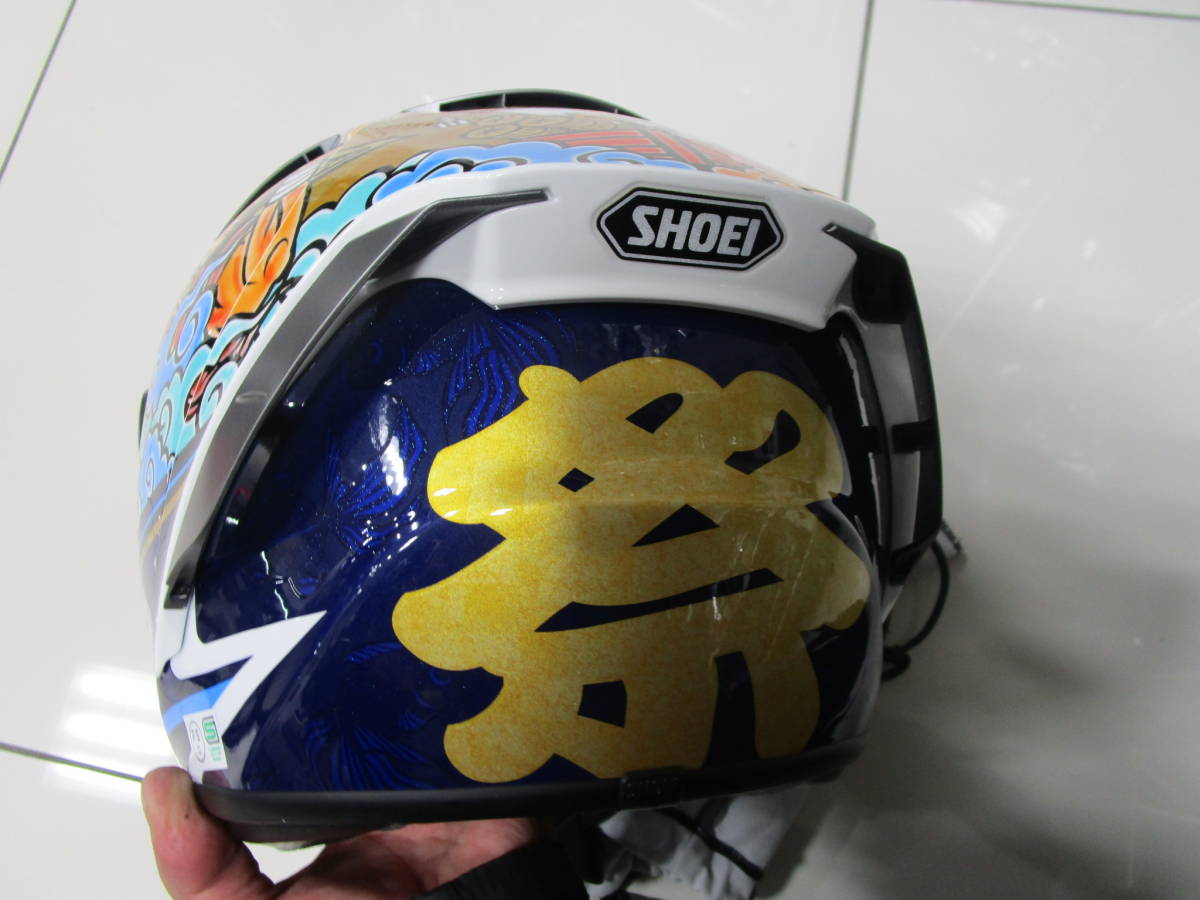 SHOEI X-Fourteen MARQUEZ MOTEGI3　祭り フルフェイスヘルメット マルケス 祭 Lサイズ ショウエイ 美品　中古_画像7