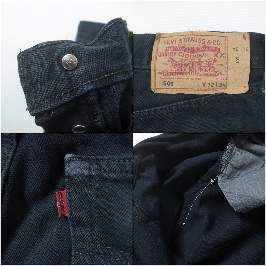 90s Levi's リーバイス ヨーロッパ 501 ブラック W32 / ヴィンテージ 311 UK 英国 イギリス デニム ユーロ 古着_画像5