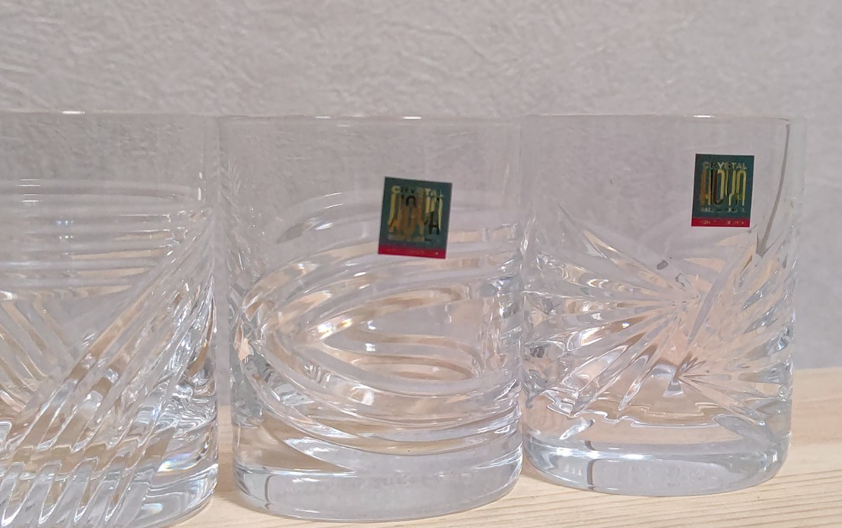 HOYA CRYSTAL ショットグラス ホヤ クリスタル カットガラス 5個セット 酒器 中古 送料無料 即決_画像5