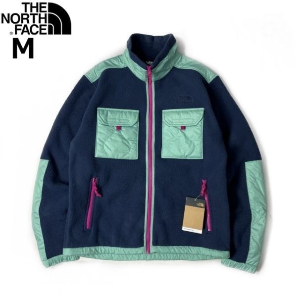 1円～!売切!【正規新品】THE NORTH FACE◆ROYAL ARCH FULL-ZIP JACKET フリース ボア キルティング US限定 肉厚 防寒(M)緑 紺 181024-85_画像3