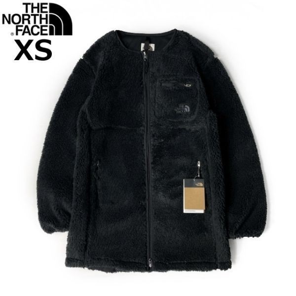 1円～!売切!【正規新品】THE NORTH FACE◆W EXTREME PILE COAT フリース コート ボア US限定 モコモコ 茶タグ 防寒(XS)黒 181024-100_画像3