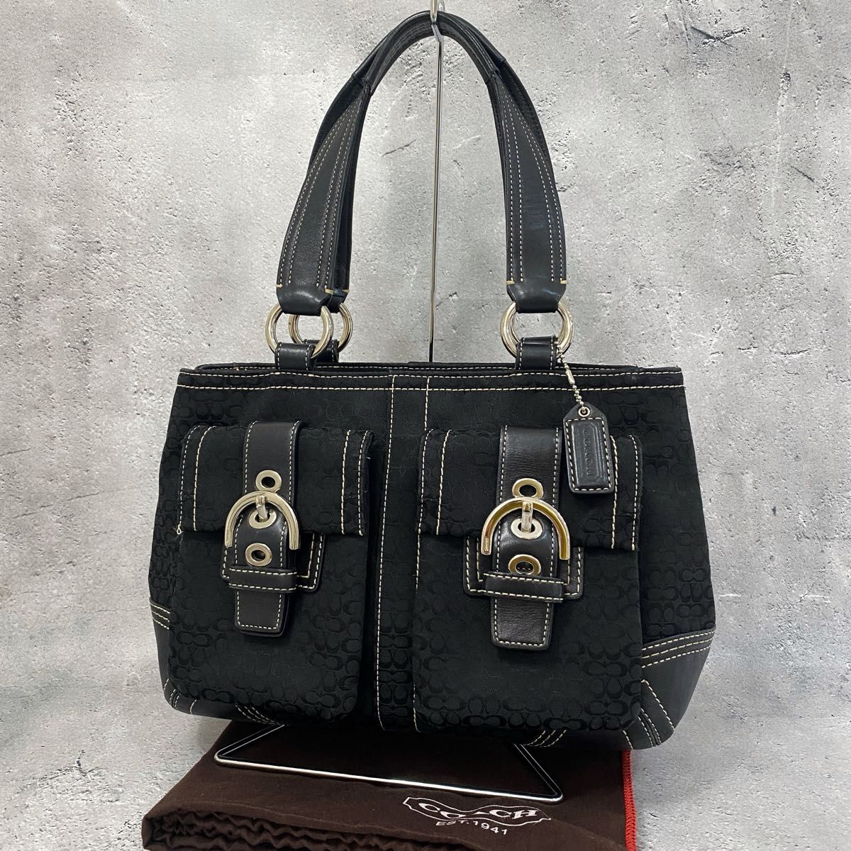 良品 COACH コーチ キャンバス レザー ハンドバッグ トート 良品 COACH コーチ キャンバス レザー ハンドバッグ トート