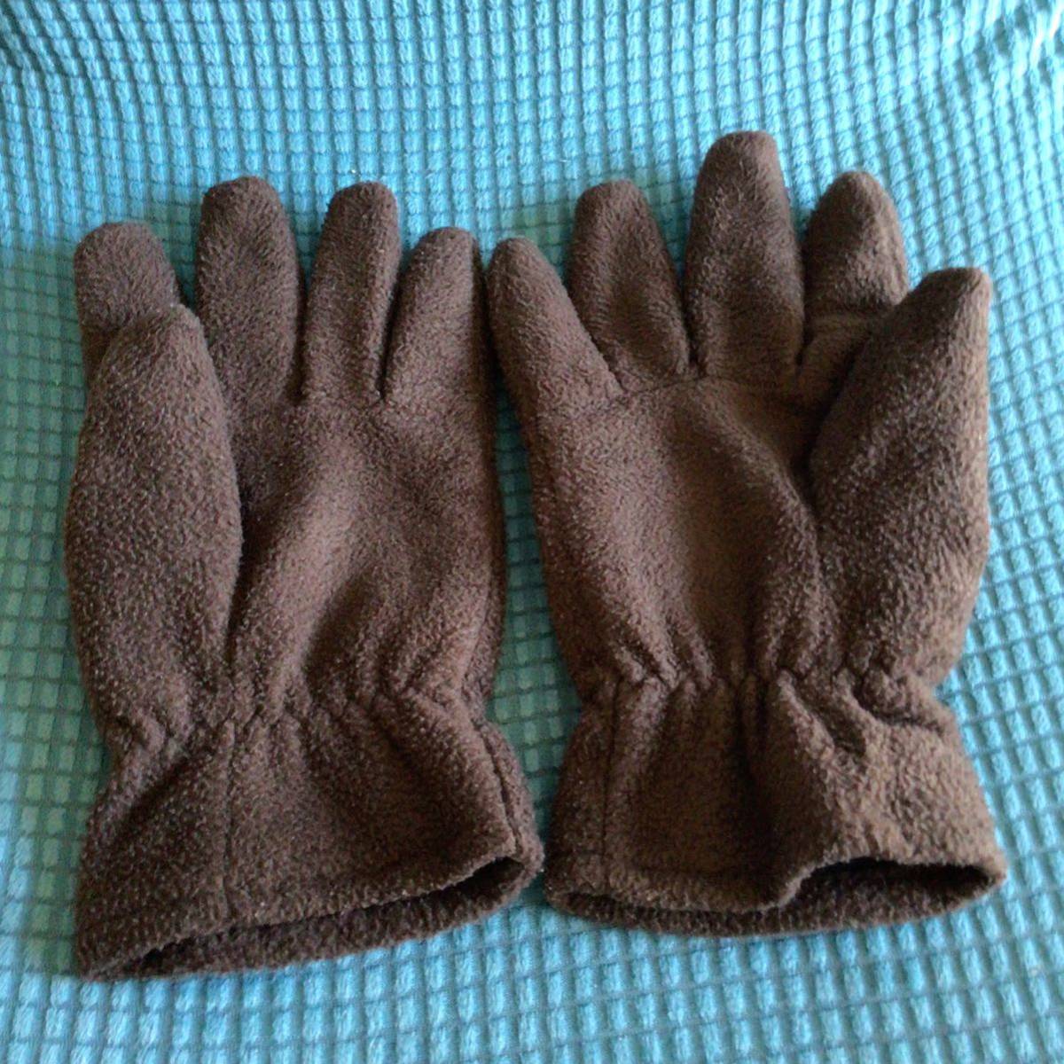  free shipping mo Como ko.... gloves glove protection against cold men's M Brown tea color 