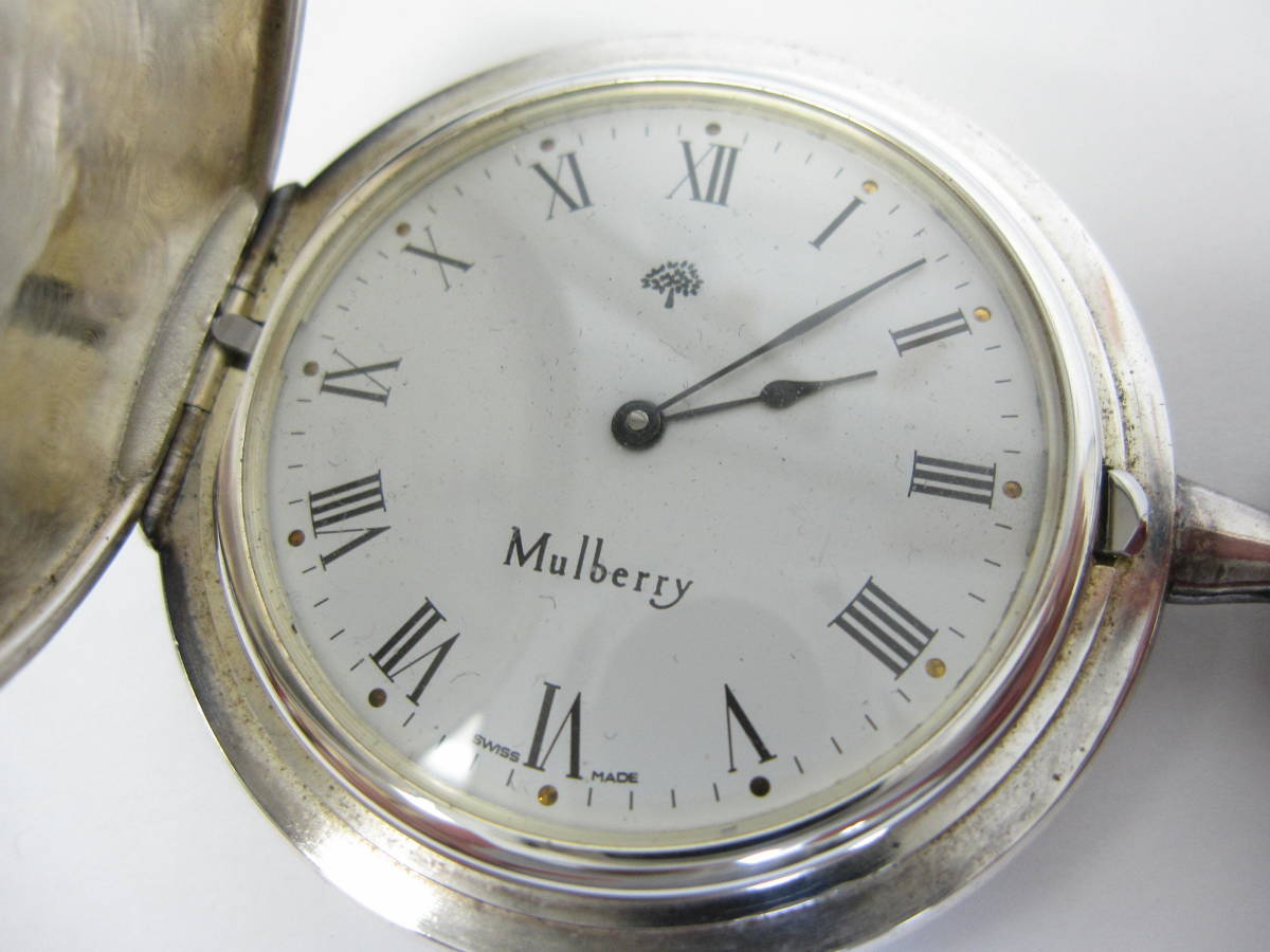 [YT-TC22-5]Mulberry/ maru Berry карманные часы SV925 серебряный отверстие Mark печать есть 2 стрелки ручной завод 79g редкость? утиль 