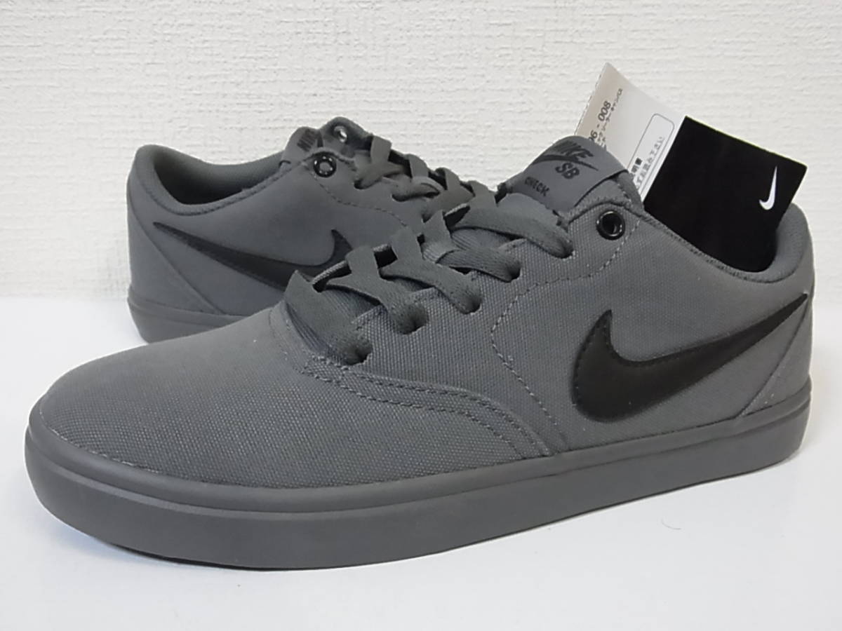 domestic new goods NIKE SB CHECK SOLAR CNVS DARK GREY Nike check solar check solar canvas gray black 843896-008 25cm: Real Yahoo auction salling